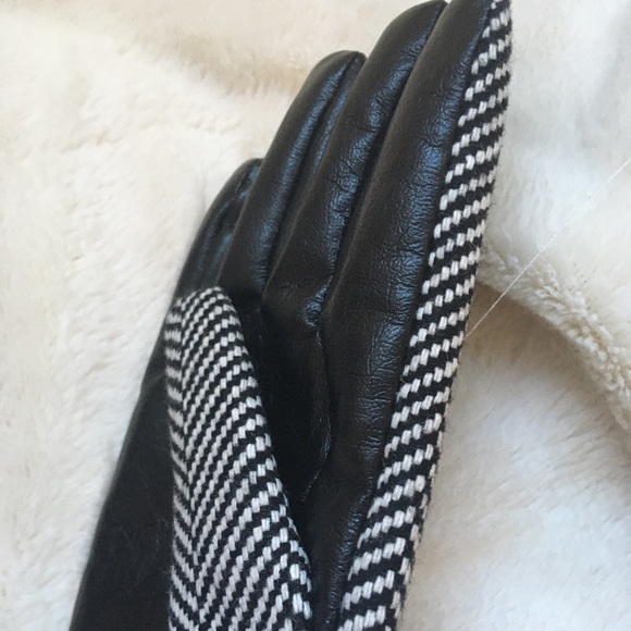 Ladies Leather & Knit Fabric Gloves - Picture 7 of 10